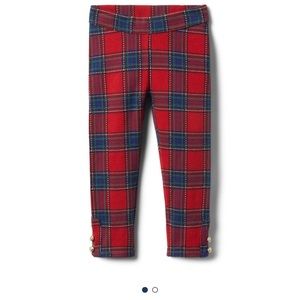 Janie and Jack Girl Bradbury Red Plaid Holiday Pants Size 8